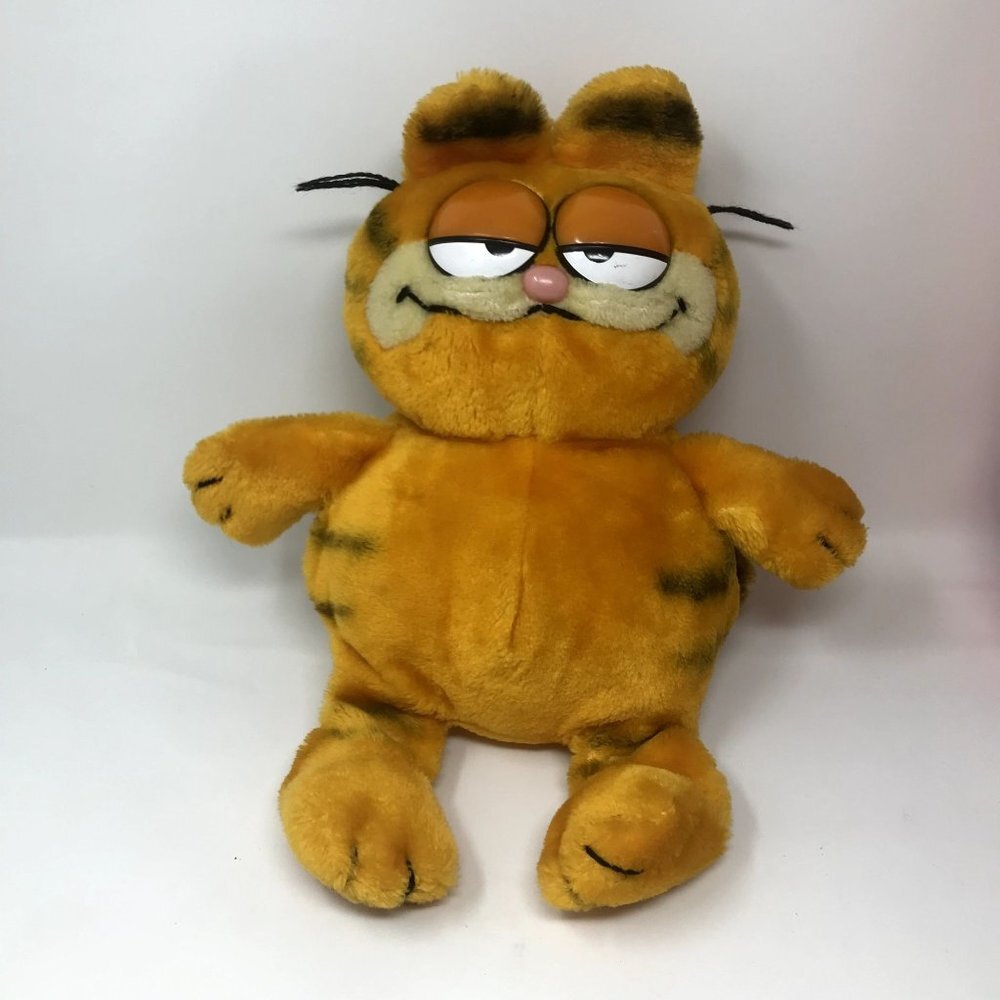 Vintage 1980s 1981 Garfield Cat Plush Stuffed Animal Soft Toy Medium KOREA